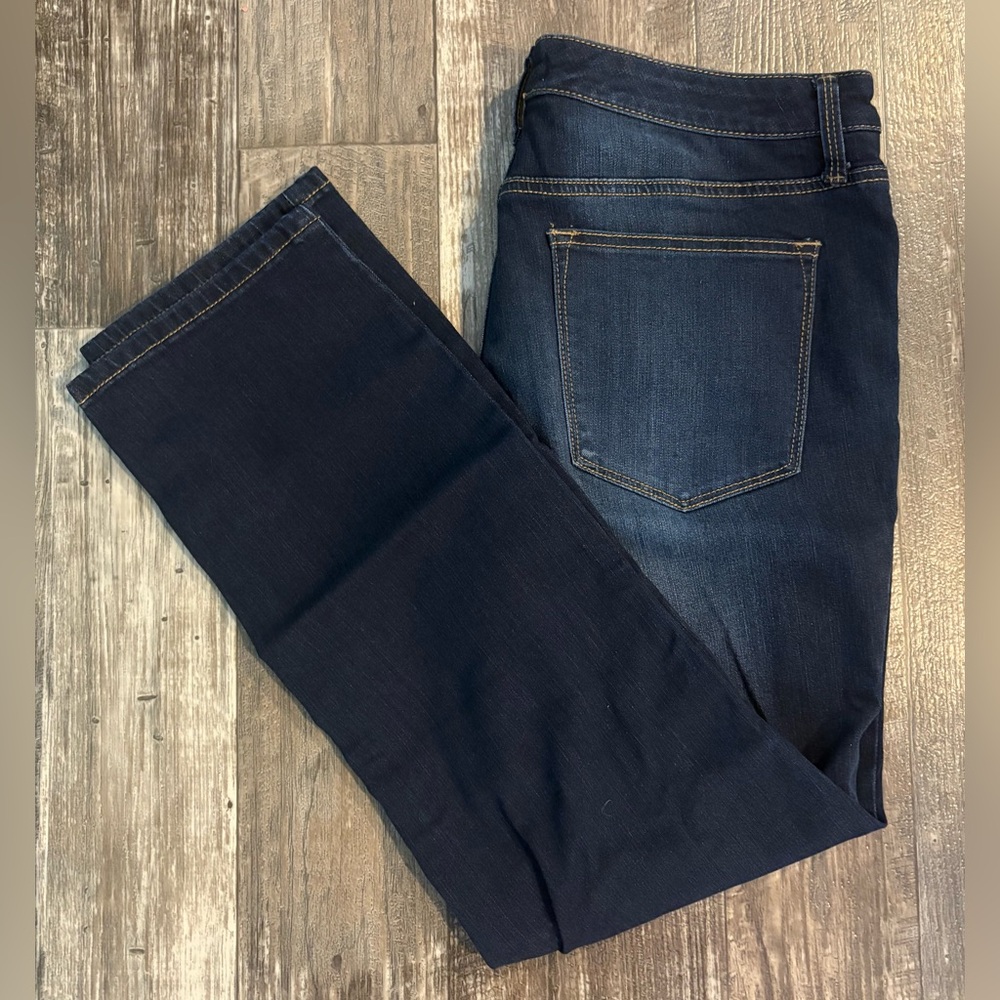 New Directions Dark Wash Straight-Leg Jeans - Size 14S